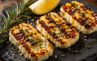 Быстрый, эффектный, невероятно вкусный: жареный сыр халуми с пряными травами настоящий хит домашних вечеринок